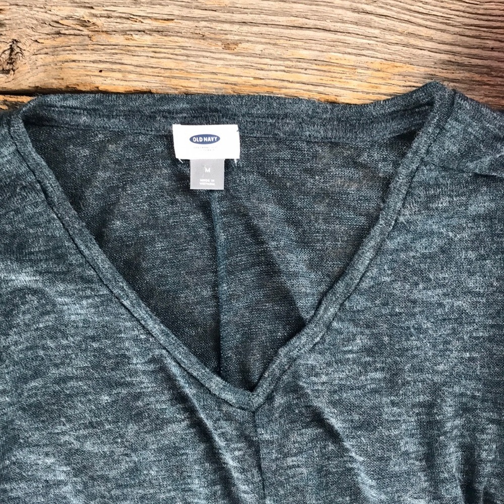Old Navy Boxy Heather-Slub Sweater Top Size Medium - Picture 3 of 6